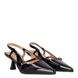 Slingback Donna Nere in Vernice