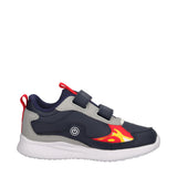 B&G INFINITY LIGHT Sneakers Bambino Nere e Rosse con Luci