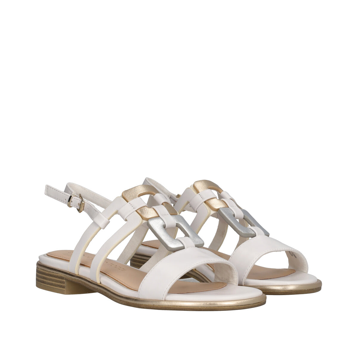 Sandali Donna Bianchi Argento e Oro