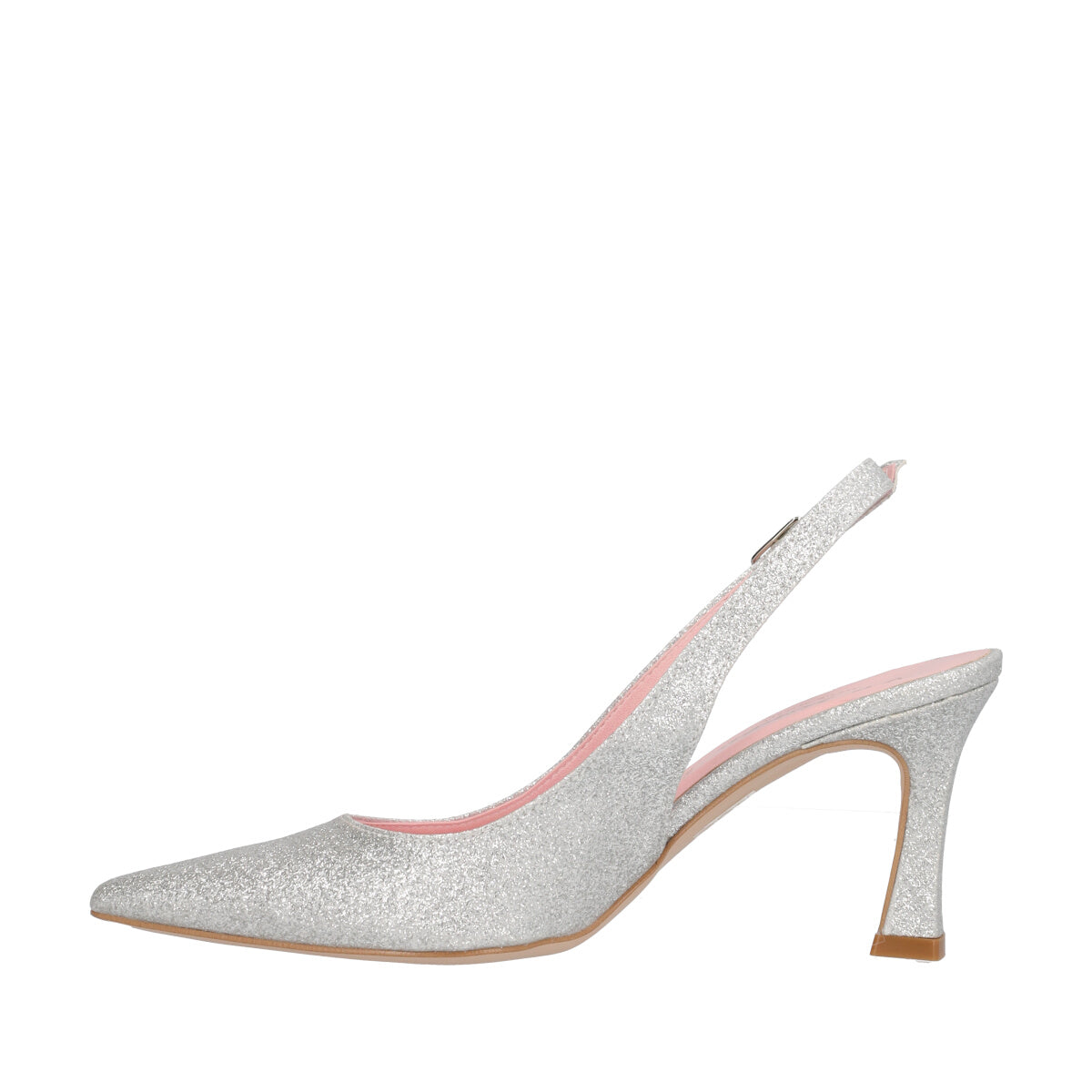 Slingback argento glitter