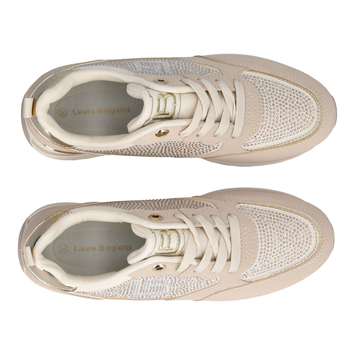 Sneakers Ivory con Brillantini