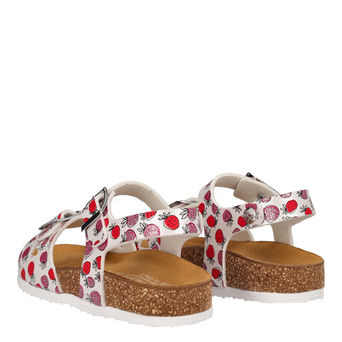Sandali Bambine Bianche con Fragole