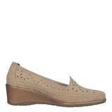 Mocassini Comfort Beige Donna in Pelle