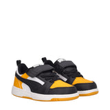 REBOUND V6 LO AC INF Sneakers Bambino Bianche, Gialli e Nere