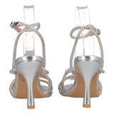 Sandalo Donna con Tacco Argento
