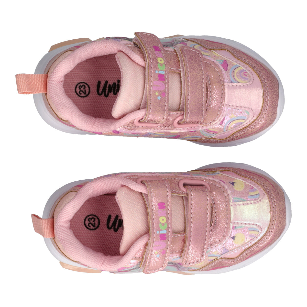 Sneakers Bambina Rosa Unicorn con Luci