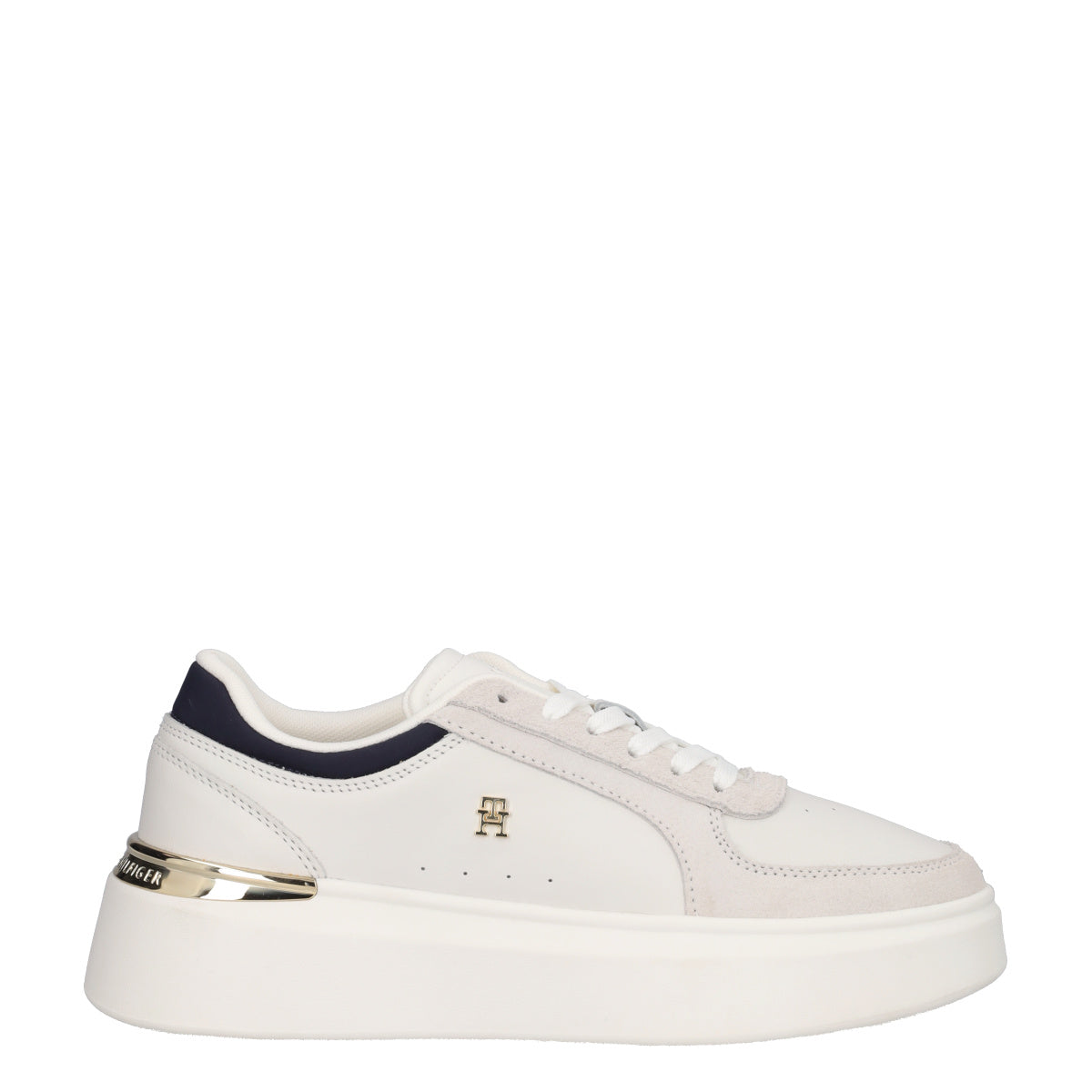 TH SATIN PLATFORM SNEAKER Sneakers Donna Ecru
