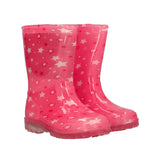 WOSH -  Stivali da Pioggia Bambina Fuxia con Luci!