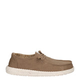 WENDY STRETCH CANVAS Mocassino Slip-on Taupe