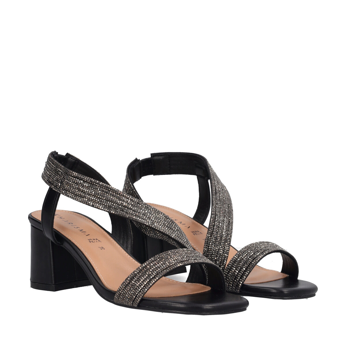 Sandali Donna Neri Tacco alto 6 cm