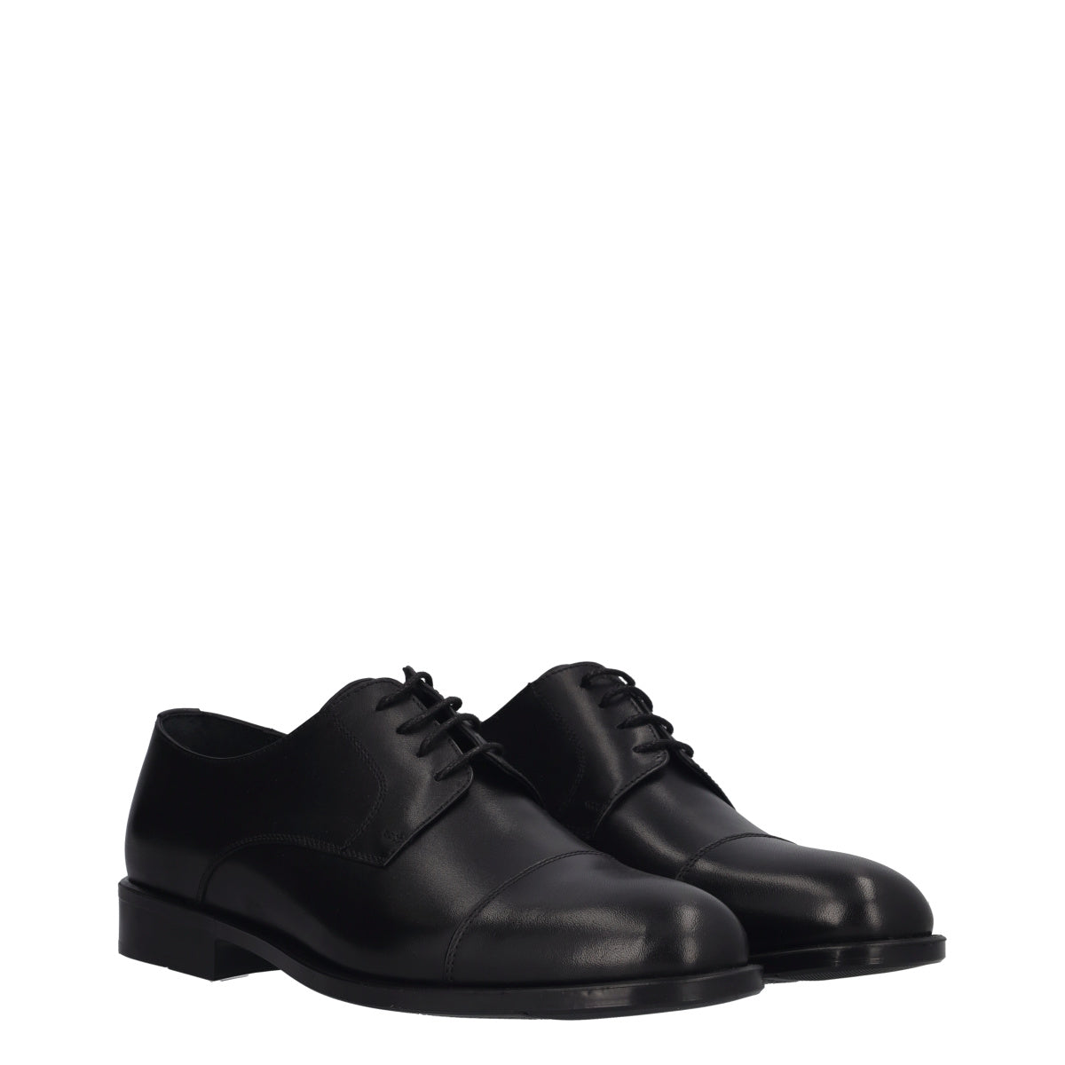 Stringate Uomo Nere in Pelle