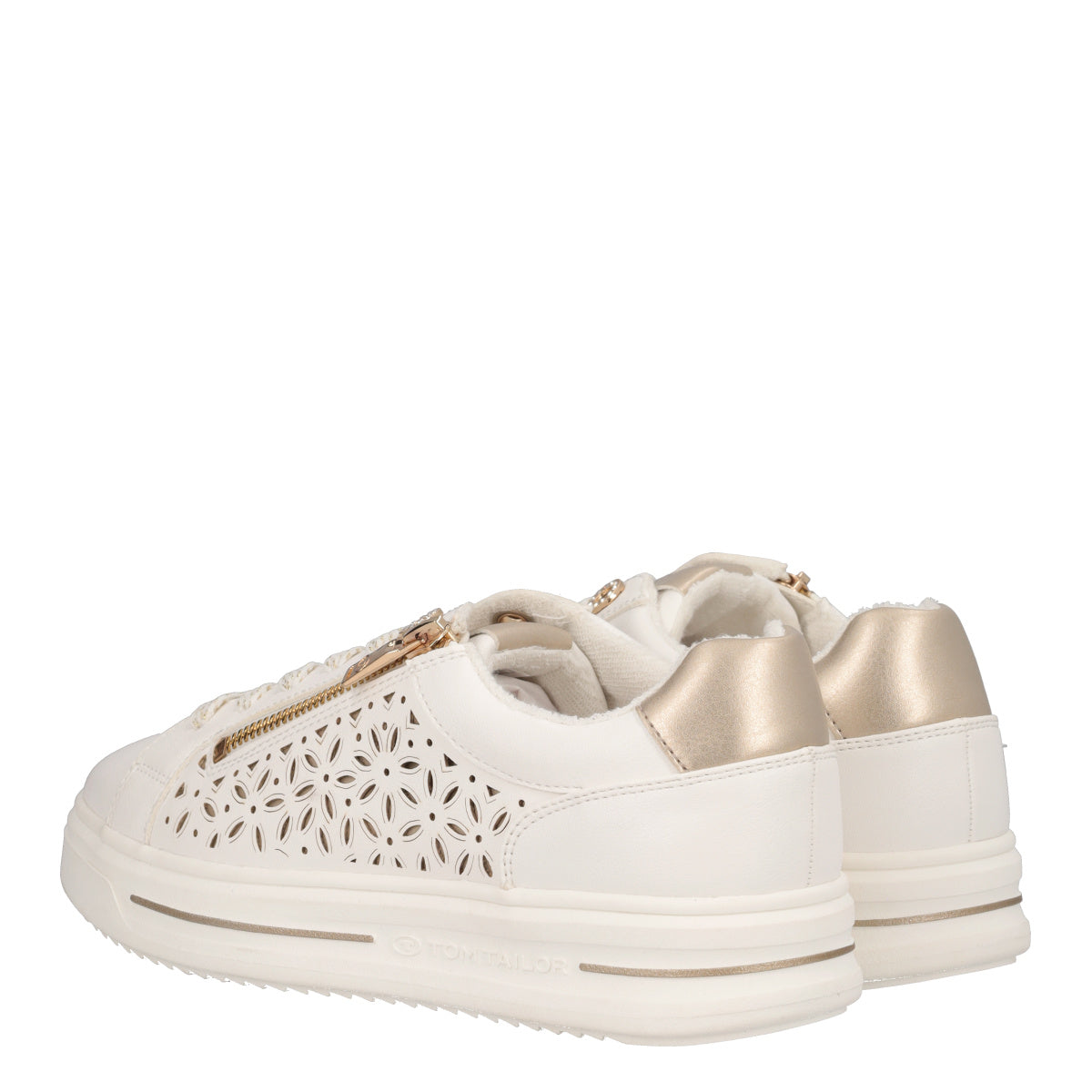 Sneakers Donna Bianche e oro