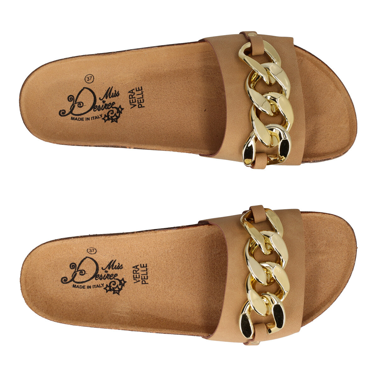 Ciabatte Donna Beige e Oro