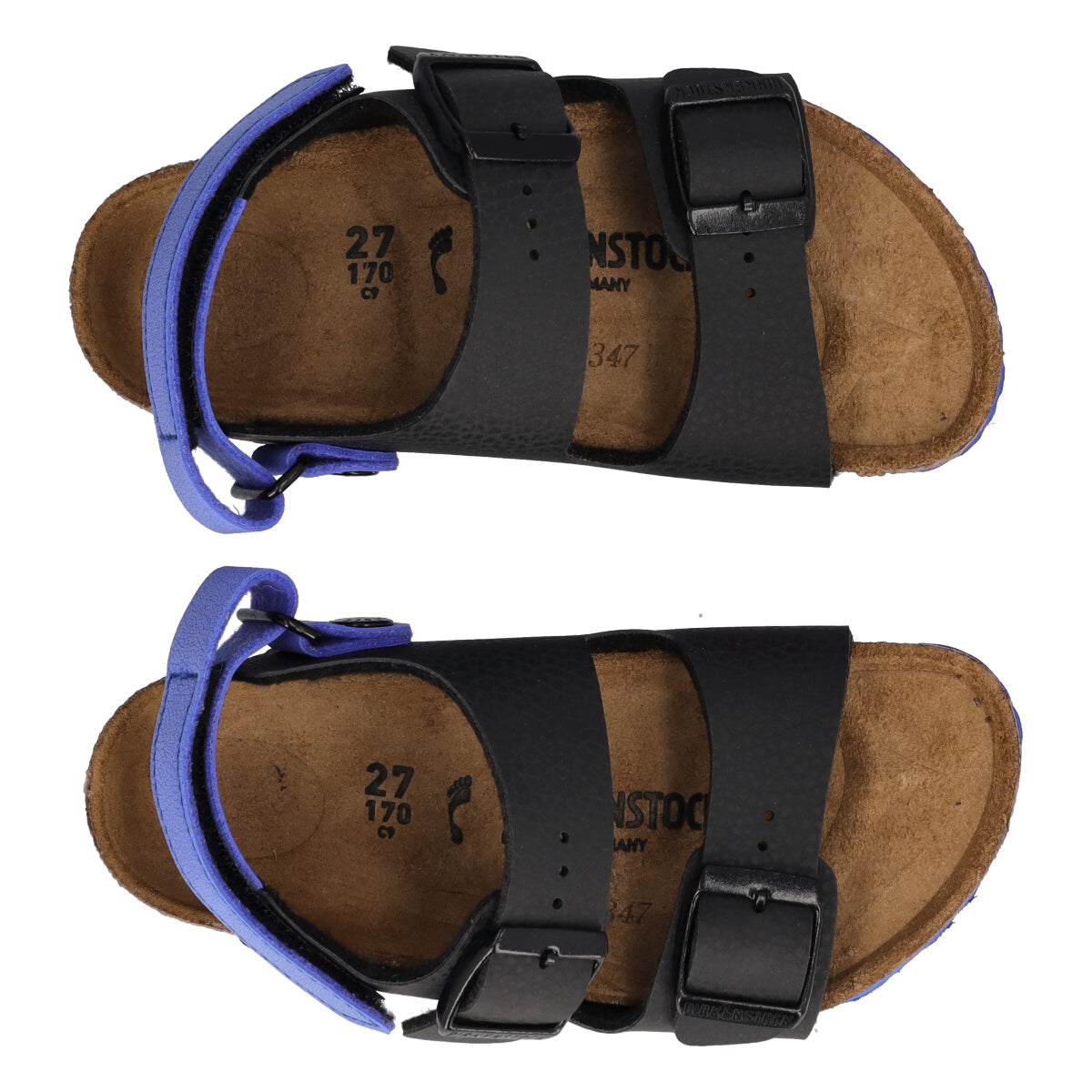 MILANO HL KIDS Ciabatte Bambino Nere e Blu Narrow Fit