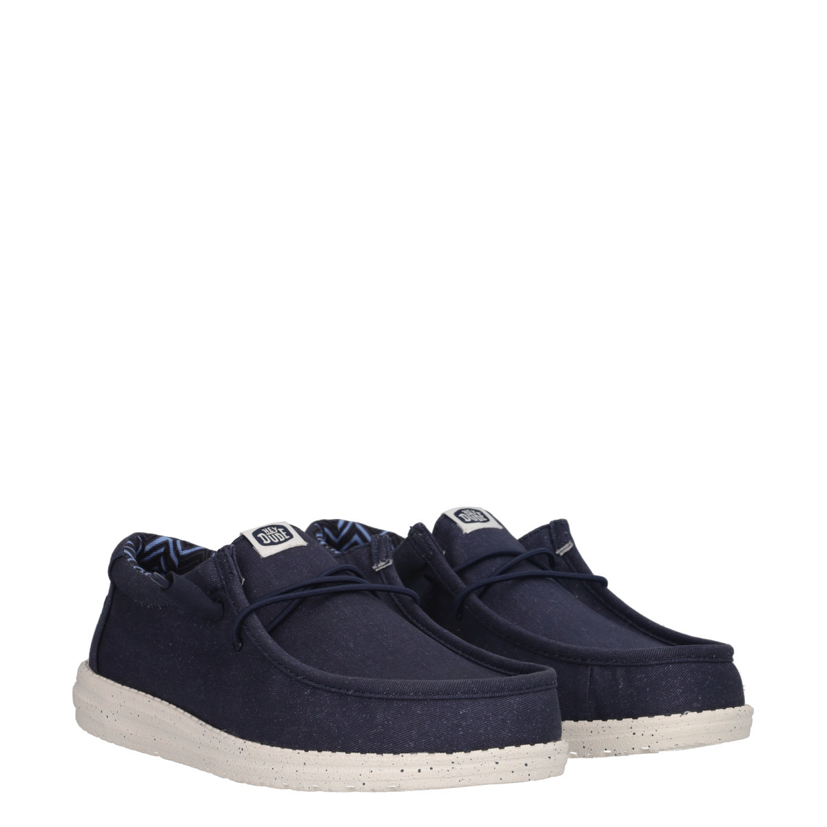 WALLY STRETCH CANVAS Mocassini Slip-on Blu