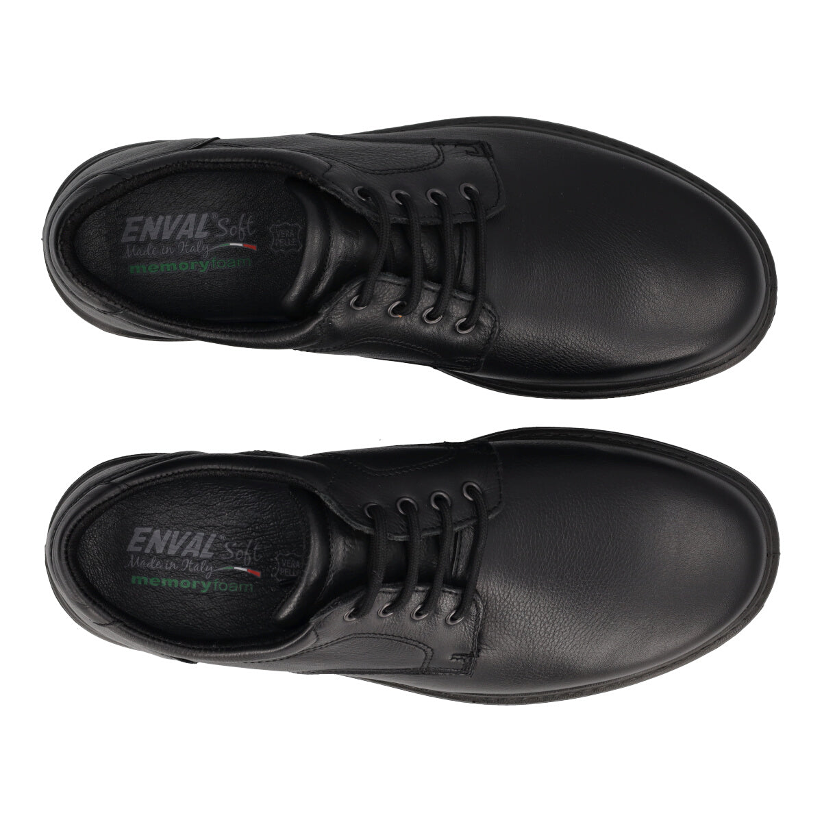 BENNET Stringate Comfort Uomo Nere in Pelle