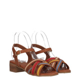 Sandali con Tacco Donna Brandy e Multicolor