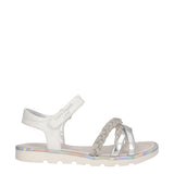 Sandali Bambina Argento e Bianchi