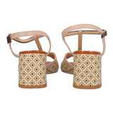 Sandali con Tacco Donna Beige