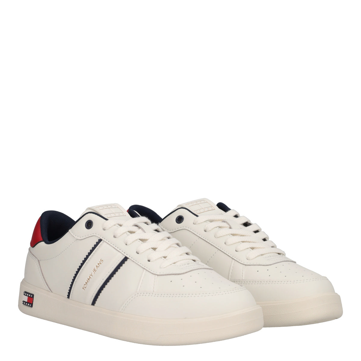 LIGHTWEIGHT FLAG LEATHER COURT Sneakers Uomo Bianche