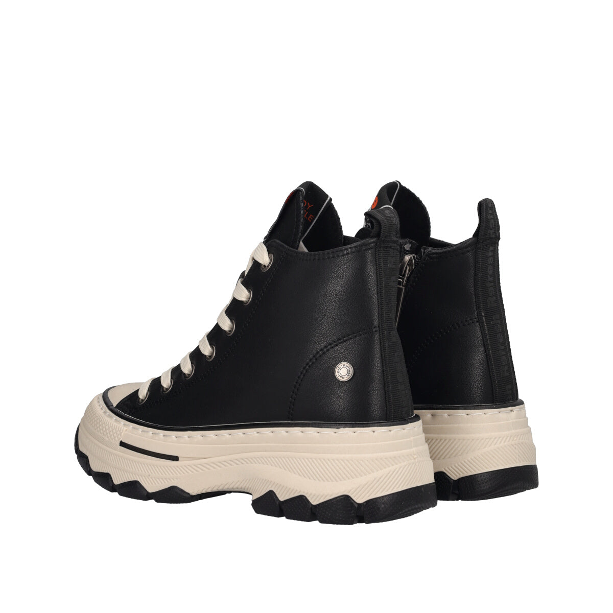 Sneakers Alte Donna Nere e Bianche