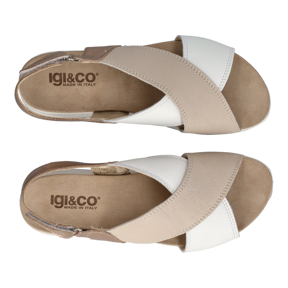 SINDY Sandalo Donna Panna e Bianco