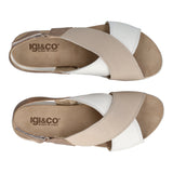 SINDY Sandalo Donna Panna e Bianco