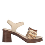 Sandali con Tacco Donna Beige