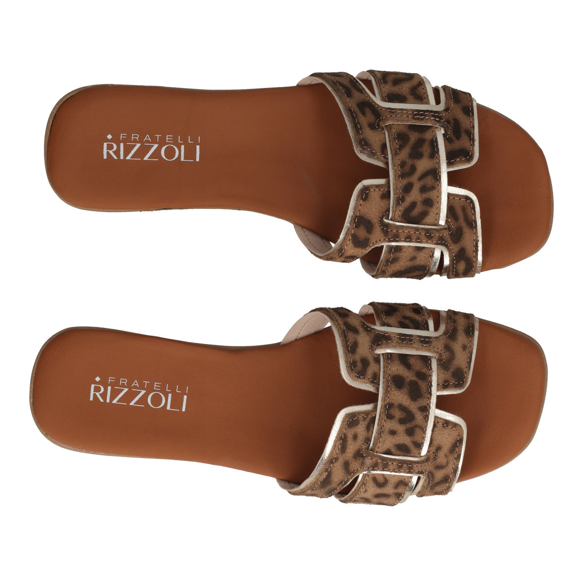 Ciabatte Donna Leopardate e Oro