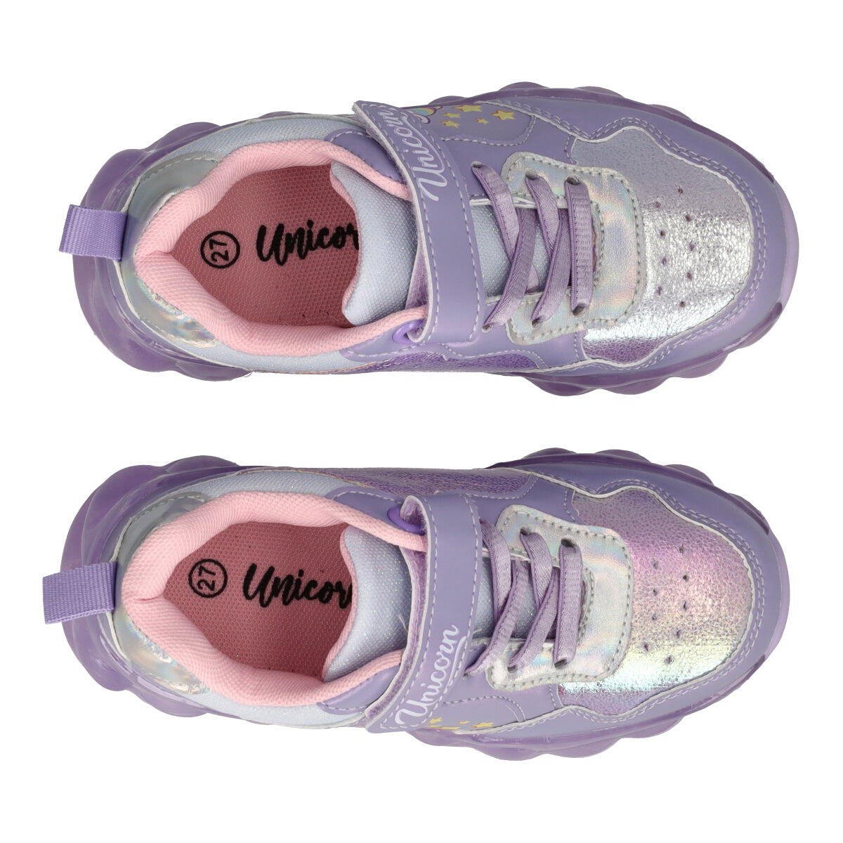 Sneakers Bambina Lilla Unicorn con Luci