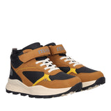 Sneakers Alta Bambino Camel e Nere