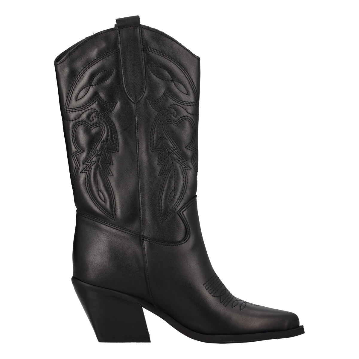 Stivali Donna Neri Texani in Pelle