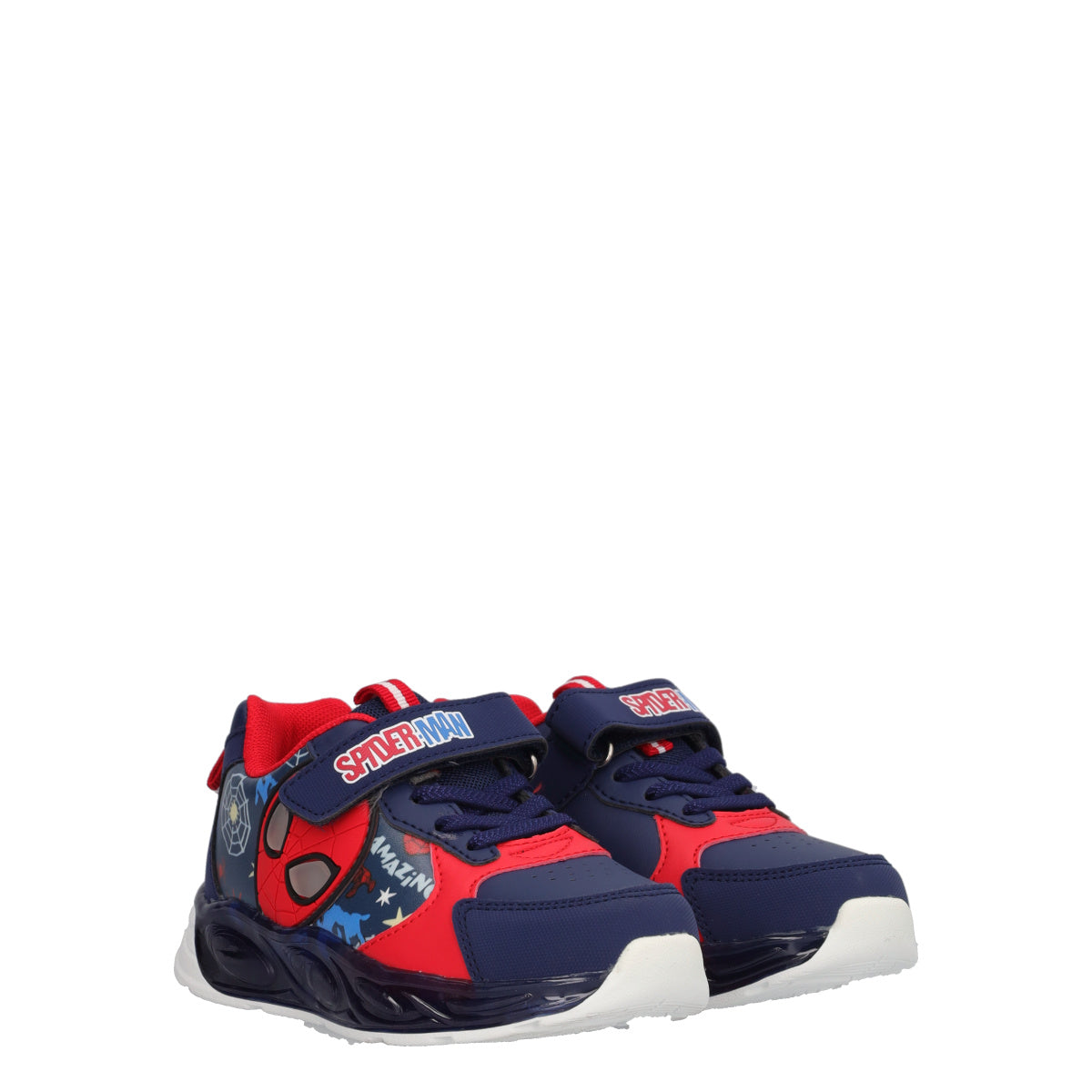Sneakers Bambini Rosse e Blu - Spiderman con Luci