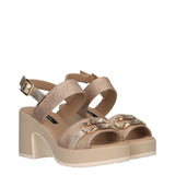 Sandali con Tacco Donna Oro