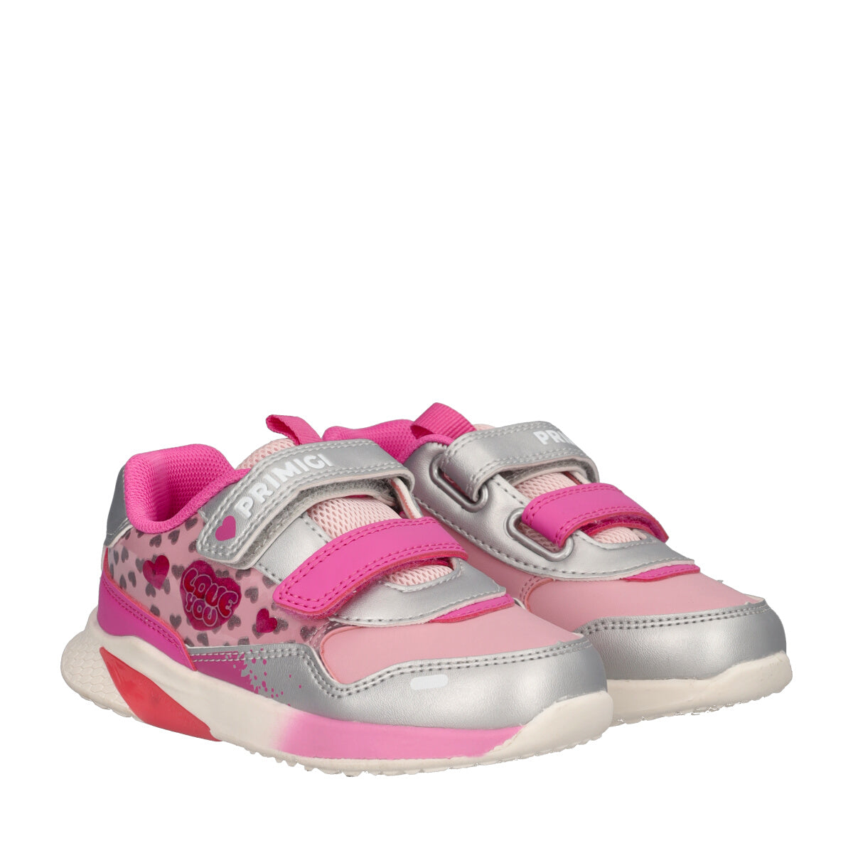 BABY INFINITY LIGHT Sneakers Bambina Rosa e Argento con Luci