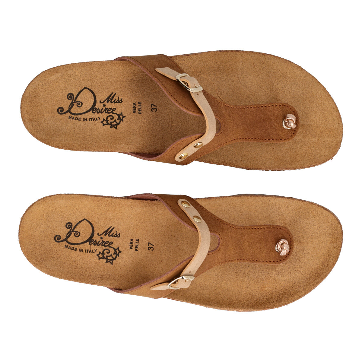 Infradito Donna Marrone e Beige