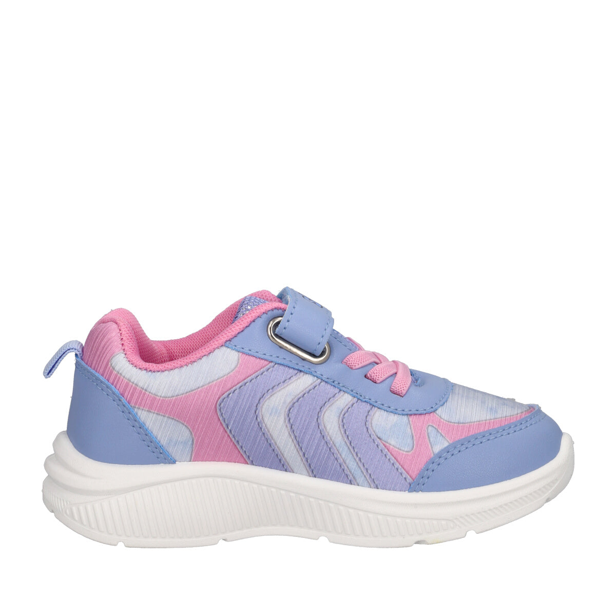 Sneakers Bambine Azzurre e Rosa Stitch con Luci