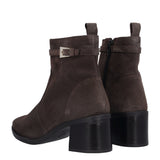 Stivaletti Donna Grigie in Camoscio Tacco 6 cm