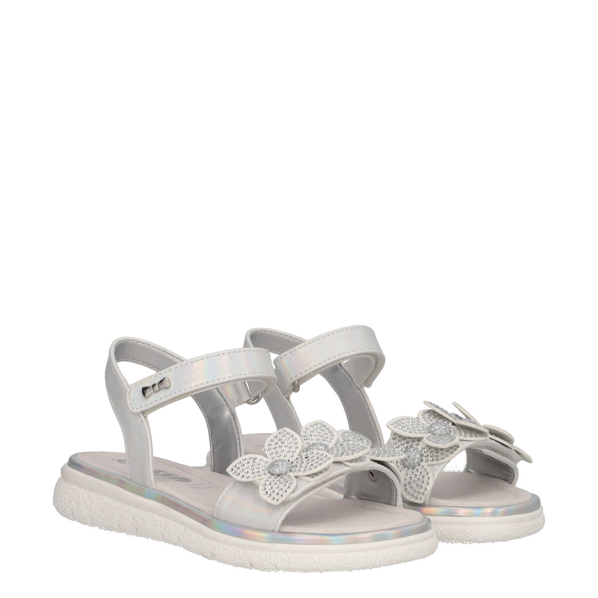 Sandali Bambina Bianchi Metallizzati