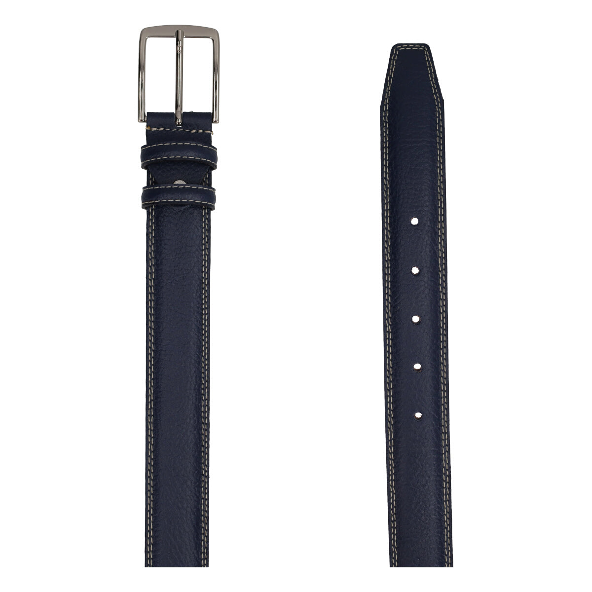 Cintura Uomo Blu Vitello