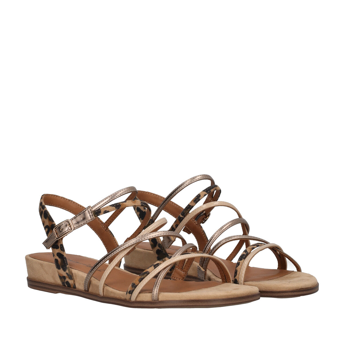 Sandali Donna Beige Animalier