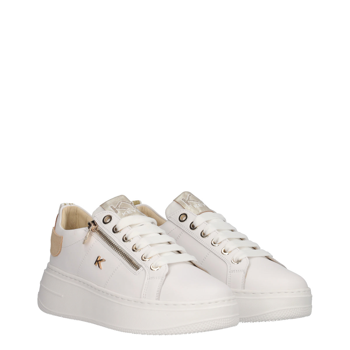 Sneakers Donna Bianche e Oro