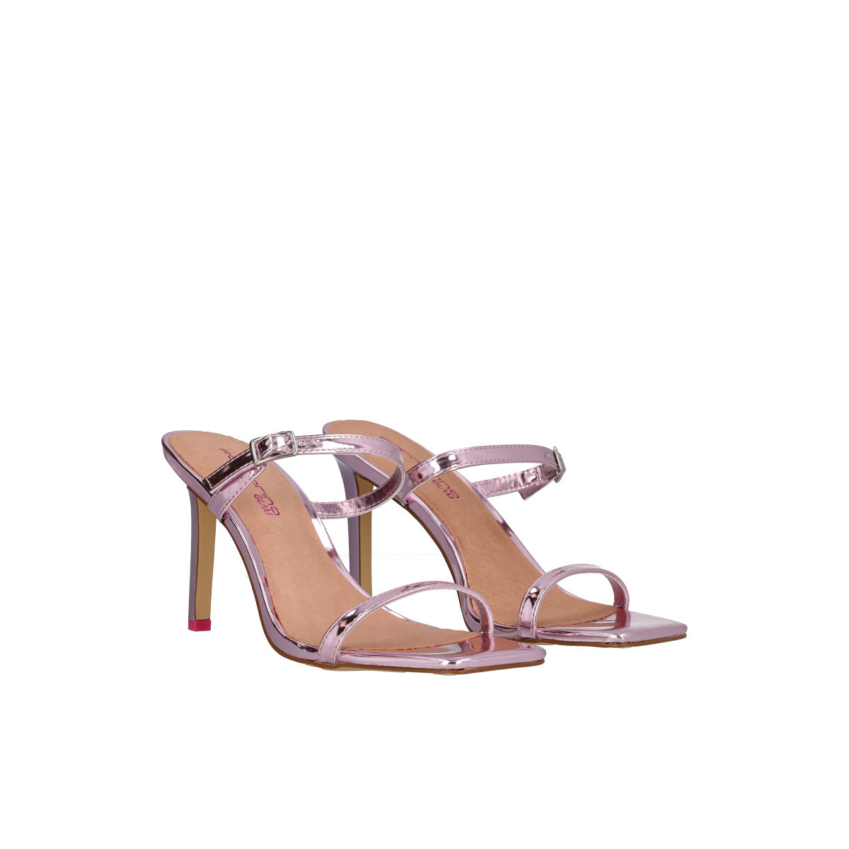 Sandali con Tacco Donna Lilla Metallizzato