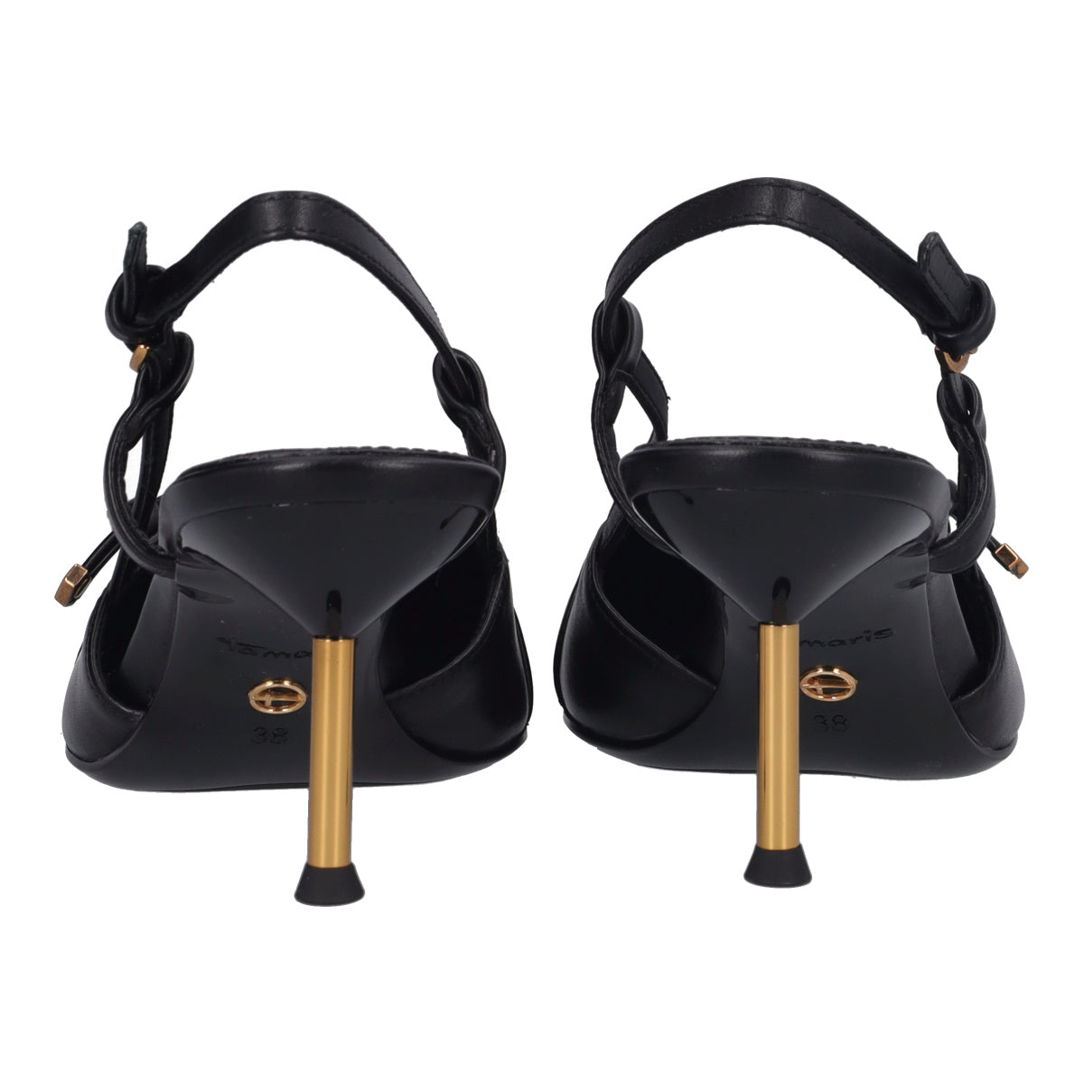 Slingback Donna Nere in Pelle