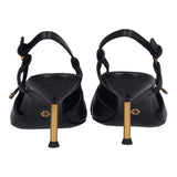 Slingback Donna Nere in Pelle