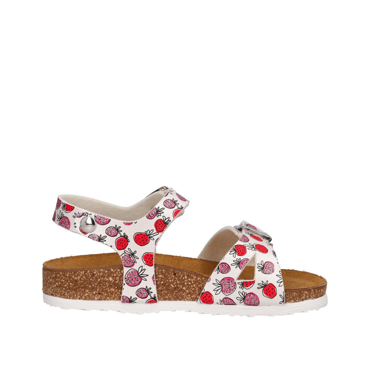 Sandali Bambine Bianche con Fragole