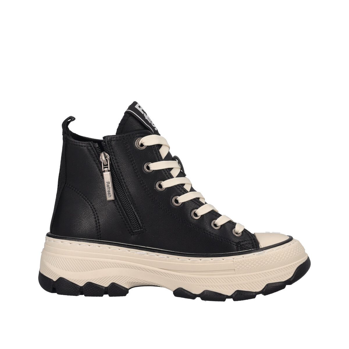 Sneakers Alte Donna Nere e Bianche