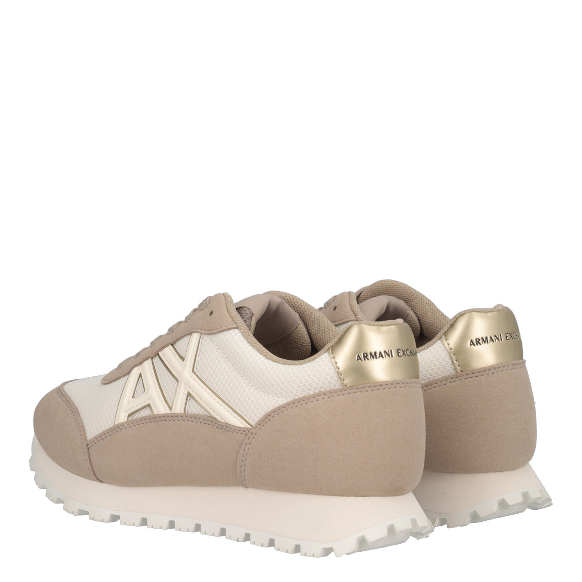 AF19388 Sneakers Donna Bianche e Sabbia