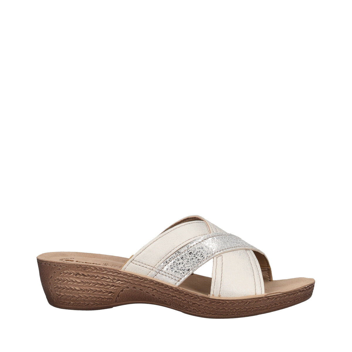 CIABATTE Donna Bianco e Argent