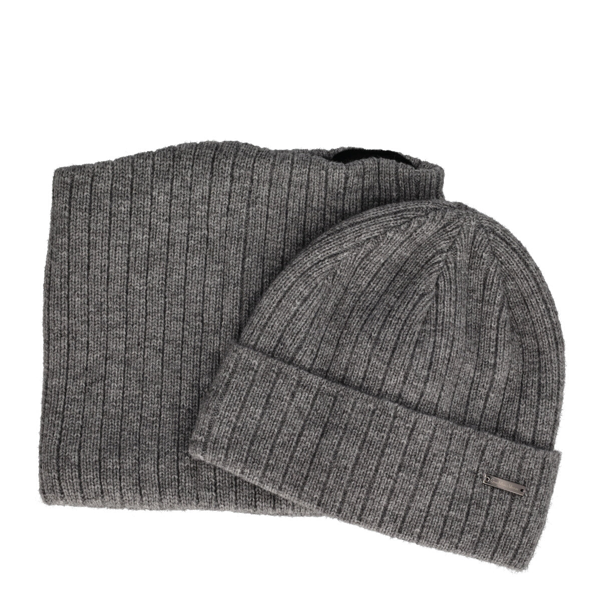 Set Cappelli e Sciarpa Uomo Grigi